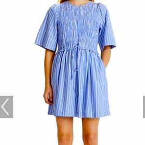 A Piece Apart adorna smocked dress with sinch tie waist